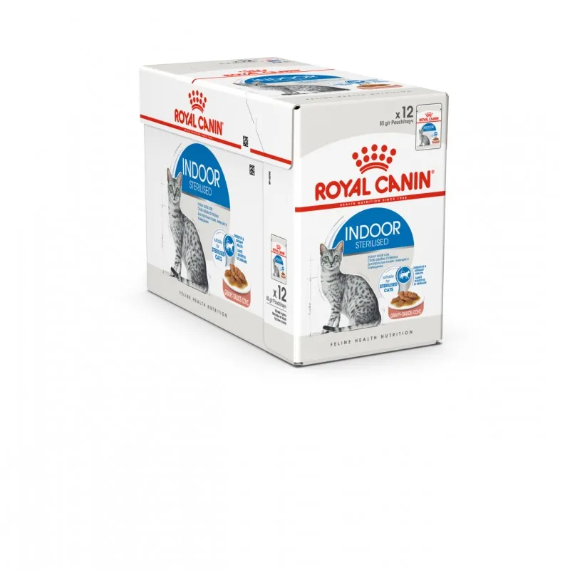 ALIMENT HUMIDE CHAT INDOOR SAUCE 12X85G ROYAL CANIN