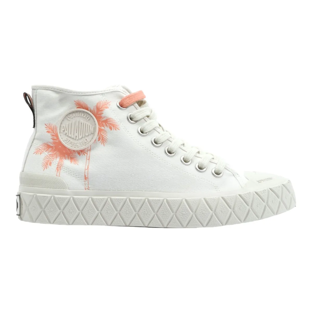 Baskets mode Palladium palla ace mid fest blanc